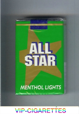 All Star Menthol Lights cigarettes