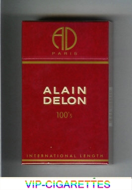 Alain Delon 100's red cigarettes