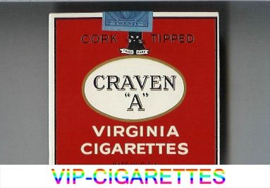 Craven A Virginia Cigarettes Cork Tipped