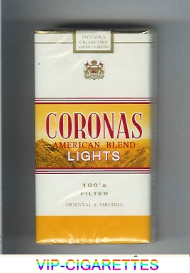 Coronas Lights 1OOs cigarettes American Blend