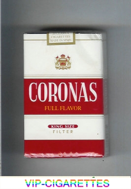 Coronas Full Flavor cigarettes king size filter soft box
