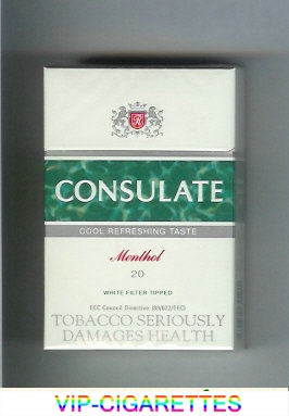 Consulate Menthol cigarettes cool refaeshing yaste