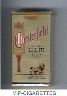 Chesterfield Lights 100s cigarettes
