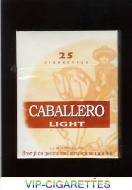Caballero Light 25 cigarettes with big cowboy