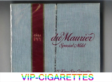 Du Maurier Special Mild 25s cigarettes wide flat hard box