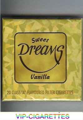 Dreams Sweet Vanilla Flavoured Filter cigarettes wide flat hard box