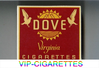 Dove Virginia Cigarettes wide flat hard box