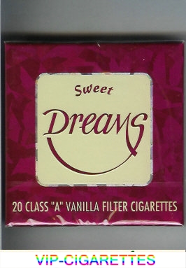 Dreams Sweet Vanilla Filter red and white cigarettes wide flat hard box