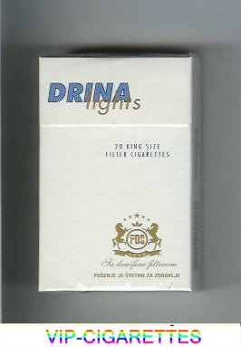Drina Lights cigarettes hard box