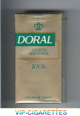 Doral Premium Taste Lights Menthol 100s cigarettes soft box