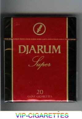 Djarum Super 90s cigarettes wide flat hard box
