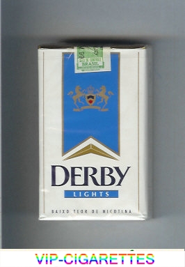 Derby Lights white and blue cigarettes soft box