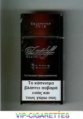Davidoff Selection No 12 Classic Slims 100s cigarettes hard box