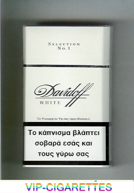 Davidoff White Selection No 1 100s cigarettes hard box