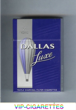 Dallas Luxe blue and silver cigarettes hard box