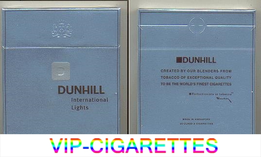 Dunhill International Lights D 100s cigarettes wide flat hard box