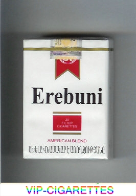 Erebuni American Blend white and red cigarettes soft box