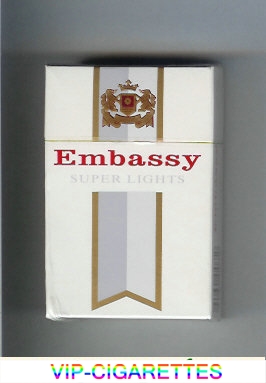 Embassy Super Lights cigarettes hard box
