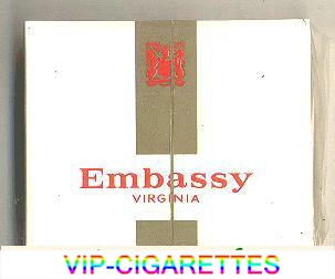 Embassy Virginia cigarettes wide flat hard box