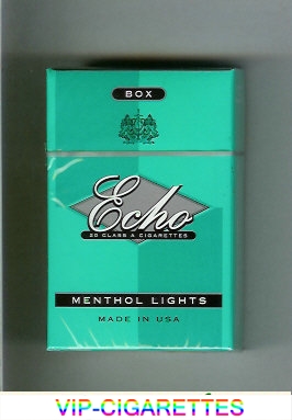 Echo Menthol Lights cigarettes hard box
