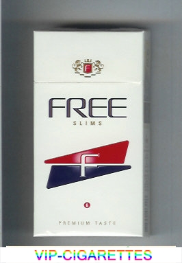 Free Slims F '6' Premium Taste 100s white and black and red Cigarettes hard box