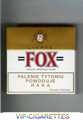Fox Lights 25s Quality American Blend cigarettes hard box