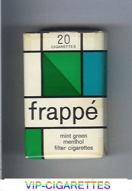 Frappe Mint Green Menthol Filter Cigarettes soft box