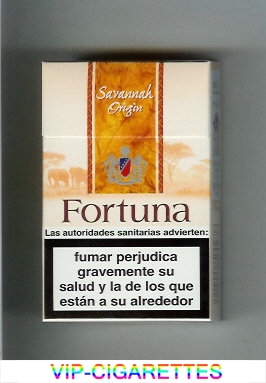 Fortuna. Savannah Origin cigarettes hard box