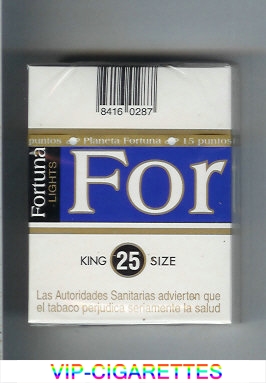 Fortuna Lights King Size 25s cigarettes hard box