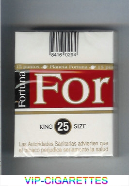Fortuna King Size 25s cigarettes hard box