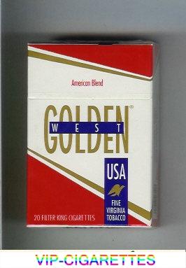 Golden West American Blend USA white and red cigarettes hard box