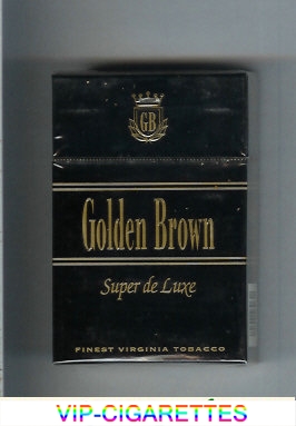 Golden Brown Super De Luxe black cigarettes hard box