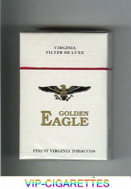 Golden Eagle Virginia Filter De luxe white cigarettes hard box