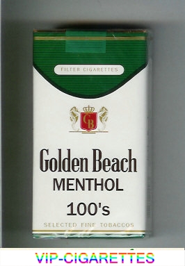 Golden Beach Menthol 100s Selected Fine Tobaccos Filter cigarettes soft box