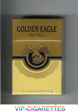 Golden Eagle Full Flavor gold and yellow cigarettes hard box