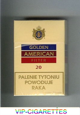 Golden American Filter cigarettes hard box