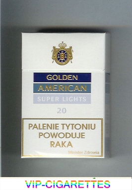 Golden American Super Lights cigarettes hard box