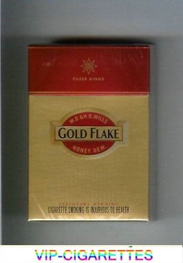 Gold Flake gold and red cigarettes hard box