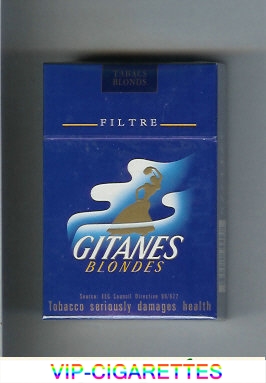 Gitanes Blondes Filtre blue cigarettes hard box
