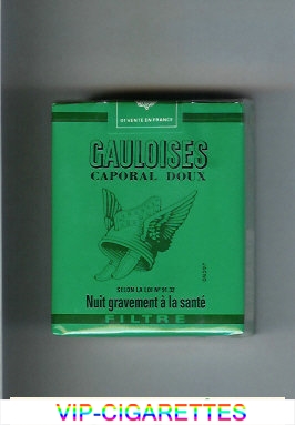 Gauloises Caporal Doux Filtre green cigarettes soft box