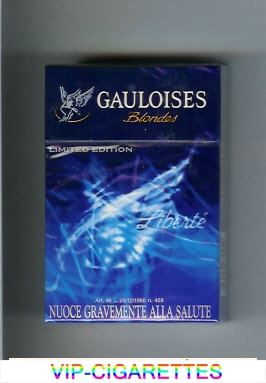 Gauloises Blondes Limited Edition Liberte Filter blue cigarettes hard box