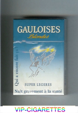 Gauloises Blondes Cigarettes Super Legeres Qui a Encore Fait Ca ' hard box