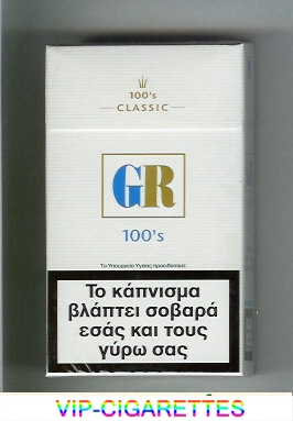 GR Classic white 100s cigarettes hard box
