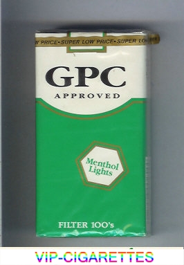 GPC Approved Menthol Lights Filter 100s Cigarettes soft box