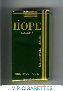Hope Luxury Menthol 100s Filter cigarettes soft box