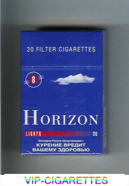 Horizon 8 Lights blue cigarettes hard box