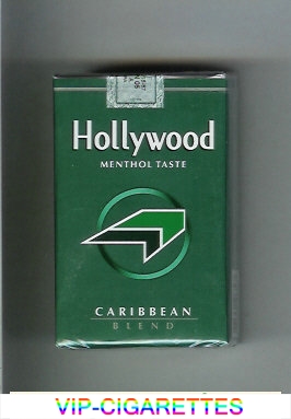 Hollywood Menthol Taste Caribbian Blend cigarettes soft box