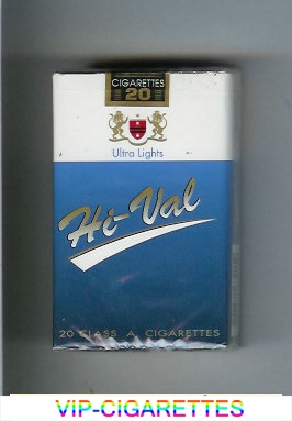 Hi-Val Ultra Lights cigarettes soft box