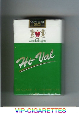Hi-Val Menthol Lights cigarettes soft box