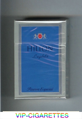 Hilton Lights Reserva Especial cigarettes hard box